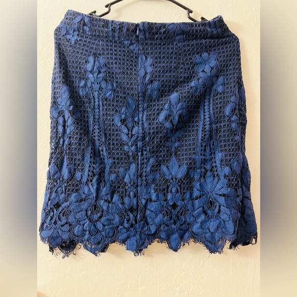 Blue Lace Skirt - Picture 2 of 3